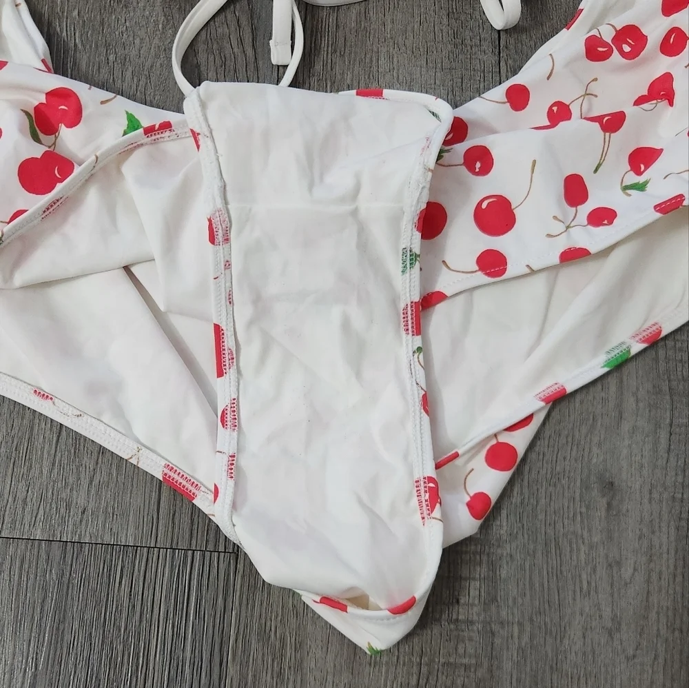 New!Frankie's Bikinis x Sydney‎ Sweeney Gemma Cherry-Print cut-out Swimsuit